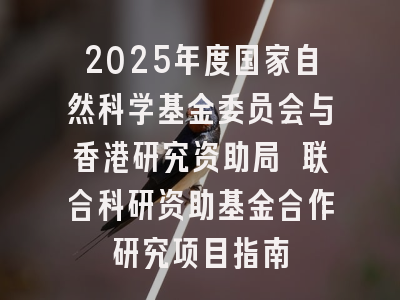 2025年度国家自然科学基金委员会与香港研究资助局 联合科研资助基金合作研究项目指南