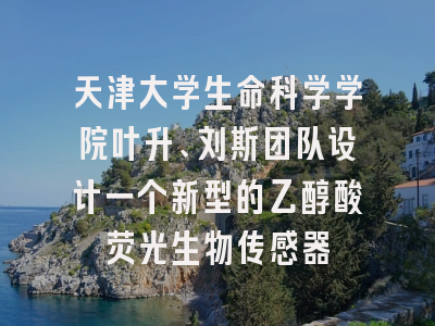 天津大学生命科学学院叶升、刘斯团队设计一个新型的乙醇酸荧光生物传感器