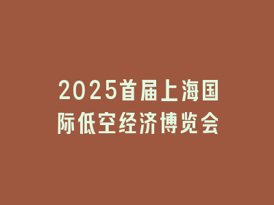 2025首届上海国际低空经济博览会