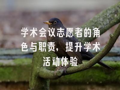 学术会议志愿者的角色与职责，提升学术活动体验