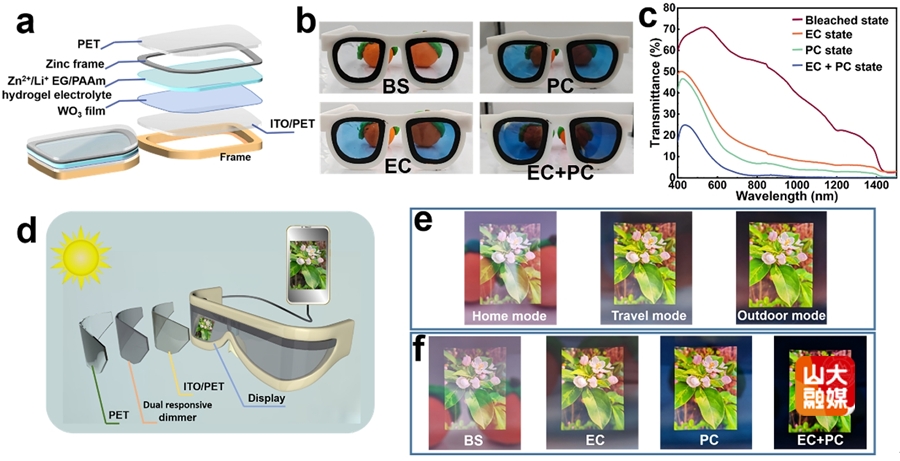 山东大学于伟泳教授团队在光电双响应高对比度调光器方面取得新进展