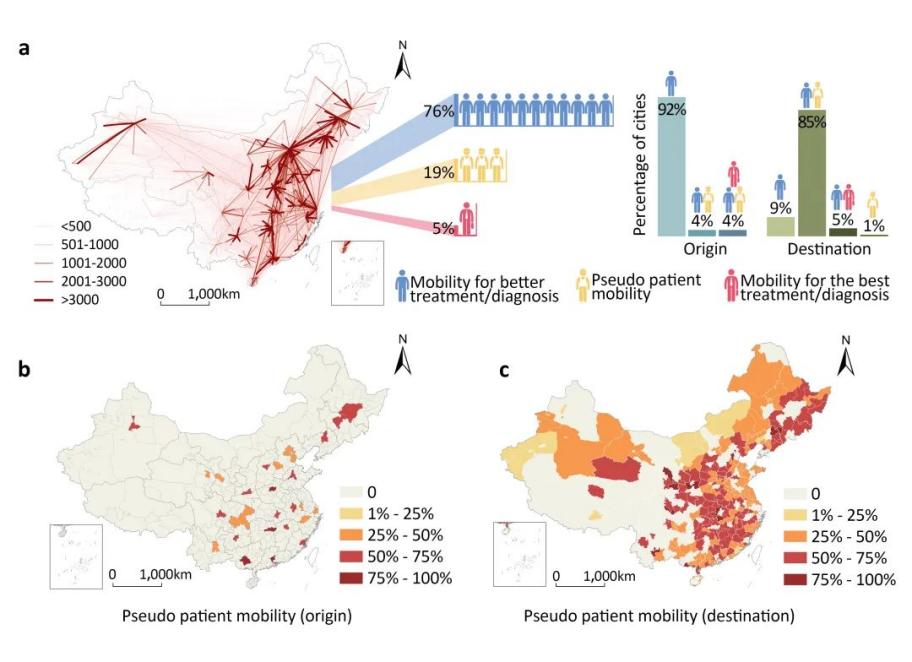 北京大学深圳研究生院赵鹏军教授团队在Nature Cities发文揭示中国城市间就医流动特征