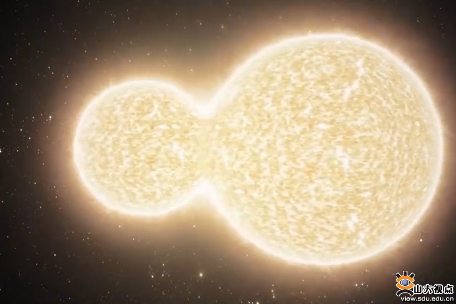 山东大学空间科学与技术学院李凯教授团队发文揭示宇宙中质量比最小的相接双星的发现