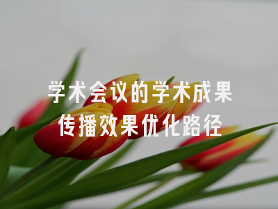 学术会议的学术成果传播效果优化路径