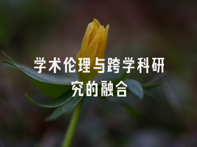 学术伦理与跨学科研究的融合