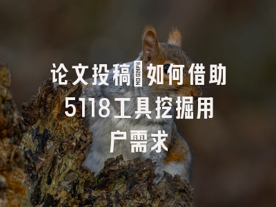 论文投稿：如何借助5118工具挖掘用户需求