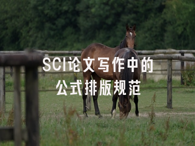 SCI论文写作中的公式排版规范