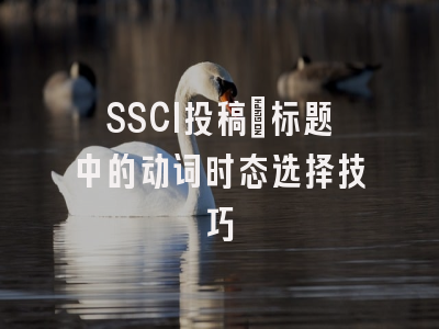 SSCI投稿：标题中的动词时态选择技巧