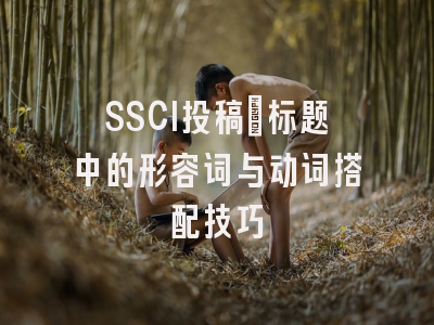 SSCI投稿：标题中的形容词与动词搭配技巧