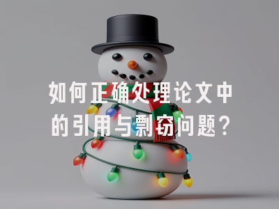 如何正确处理论文中的引用与剽窃问题？