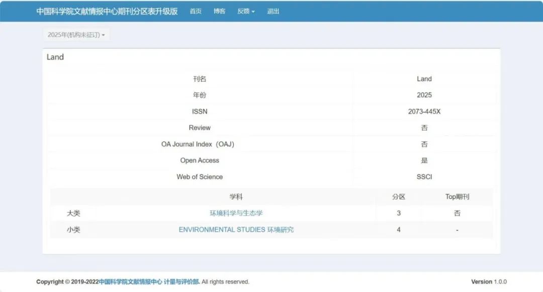 2025中科院分区发布!