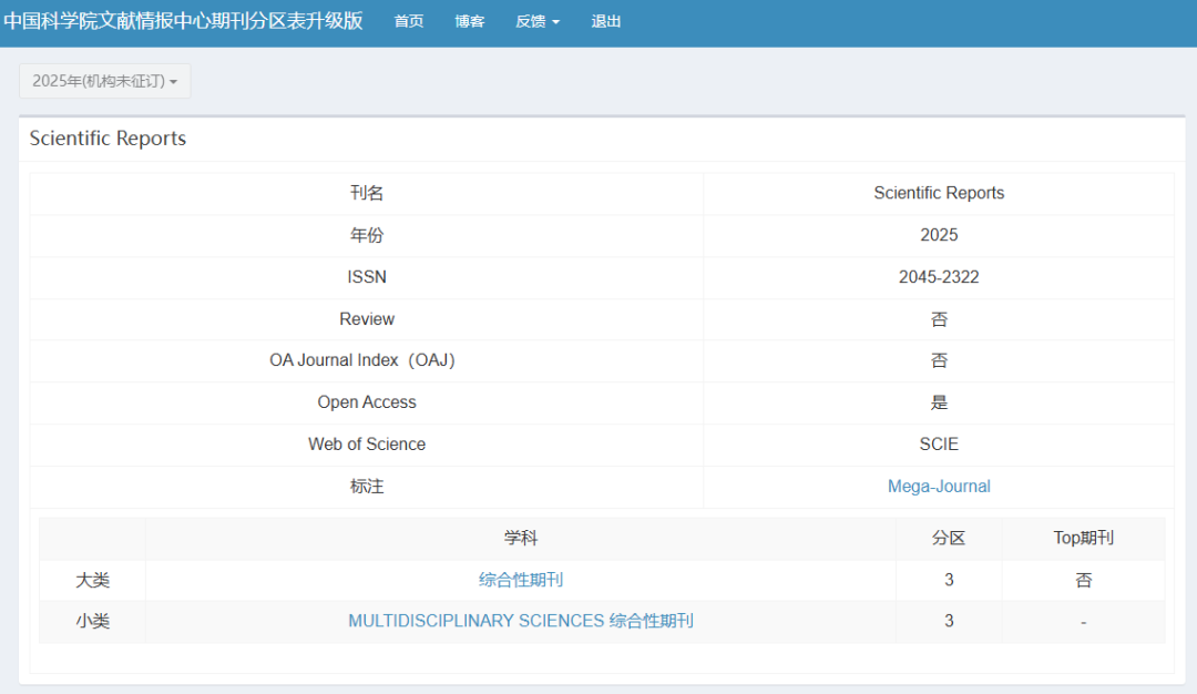 2025中科院分区发布!