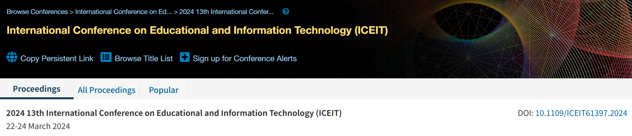 2026年第15届教育和信息技术国际会议 (ICEIT 2026)