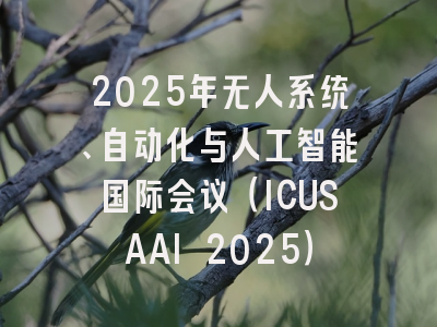 2025年无人系统、自动化与人工智能国际会议（ICUSAAI 2025）