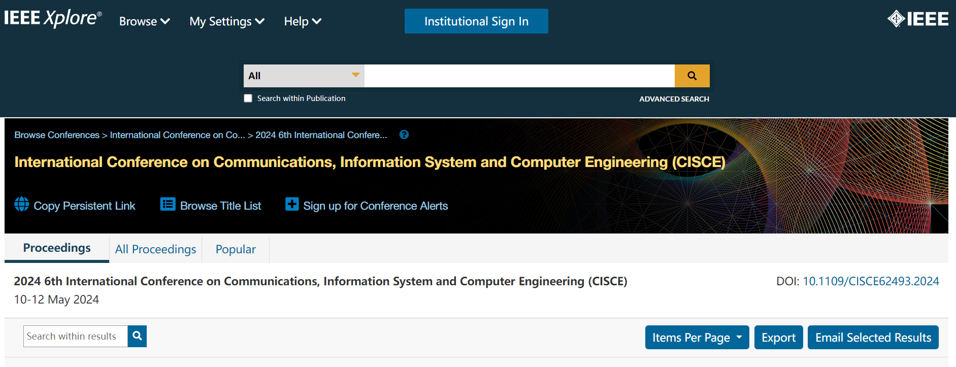 第七届IEEE通信、信息系统与计算机工程国际会议(CISCE 2025)