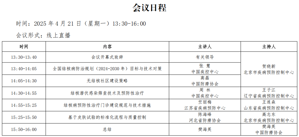 结核潜伏感染防控学术会