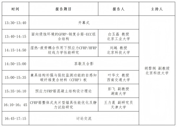 土木工程用高性能复合材料结构学术研讨会