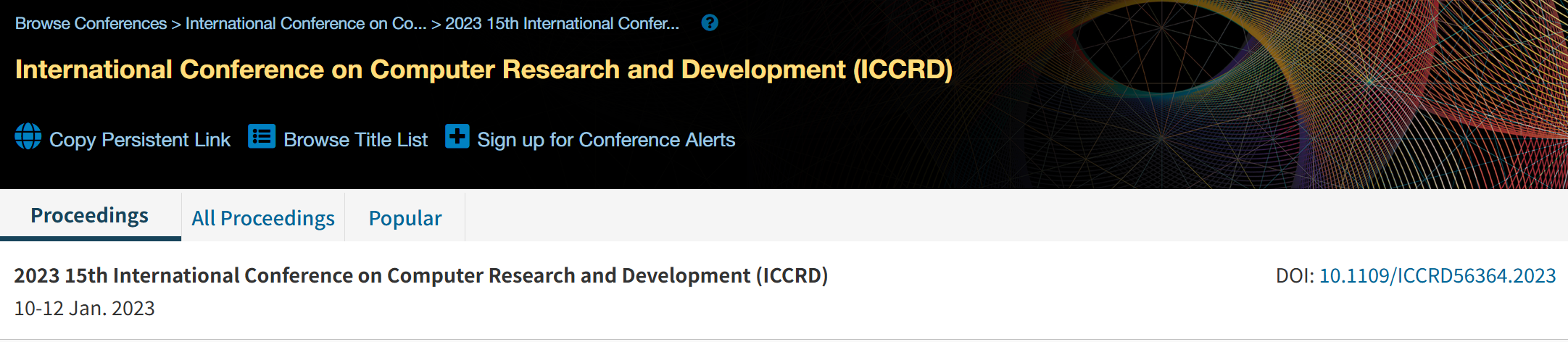 2026年IEEE第18届计算机研究与发展国际会议 (ICCRD 2026)