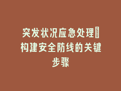 突发状况应急处理_构建安全防线的关键步骤