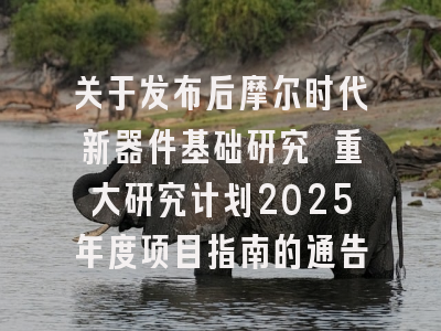 关于发布后摩尔时代新器件基础研究 重大研究计划2025年度项目指南的通告