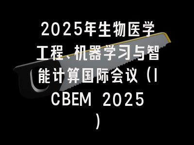 2025年生物医学工程、机器学习与智能计算国际会议（ICBEM 2025）