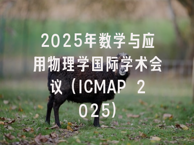 2025年数学与应用物理学国际学术会议（ICMAP 2025）