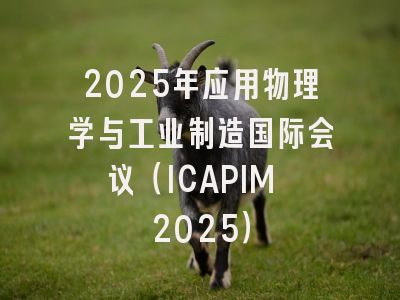 2025年应用物理学与工业制造国际会议（ICAPIM 2025）