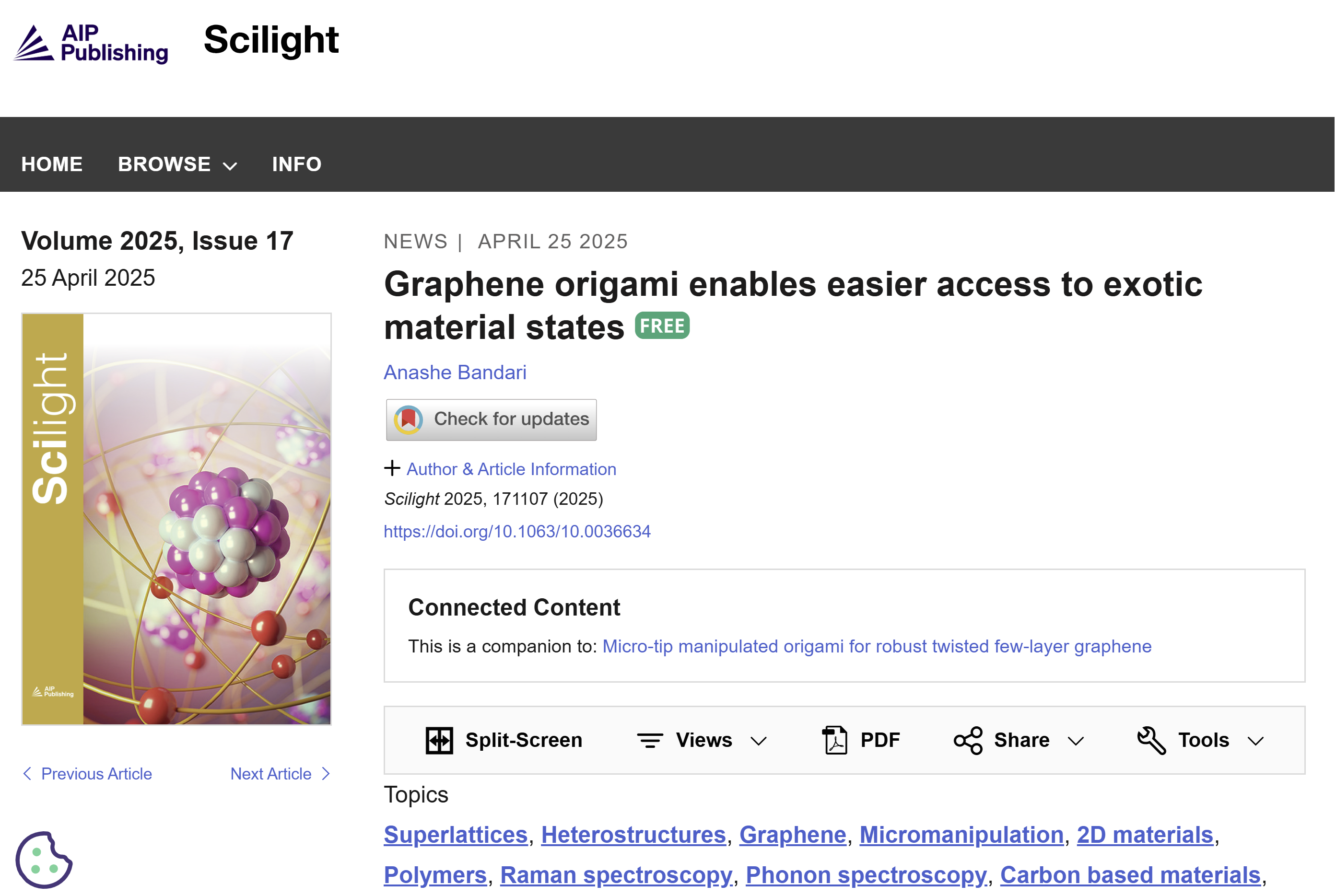 湖南大学美国物理联合会《科学之光》专访报道我校殷隆晶教授团队研究成果