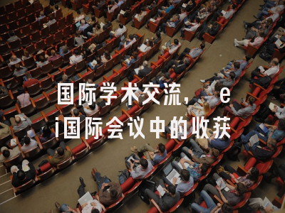 国际学术交流, ei国际会议中的收获