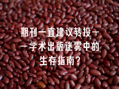 期刊一直建议转投——学术出版迷雾中的生存指南？