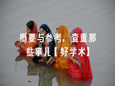 概要与参考，查重那些事儿【好学术】
