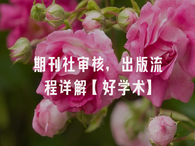 期刊社审核，出版流程详解【好学术】