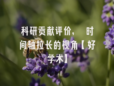 科研贡献评价, 时间轴拉长的视角【好学术】