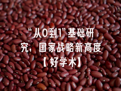 “从0到1”基础研究，国家战略新高度【好学术】