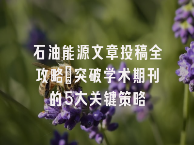 石油能源文章投稿全攻略_突破学术期刊的5大关键策略