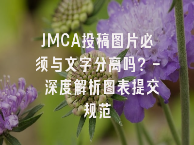 JMCA投稿图片必须与文字分离吗？- 深度解析图表提交规范