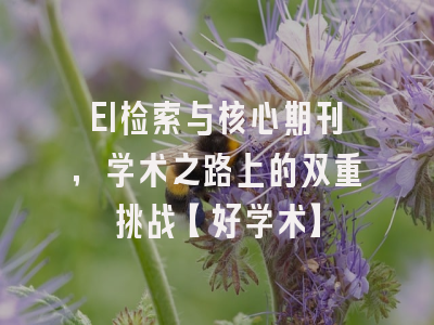 EI检索与核心期刊，学术之路上的双重挑战【好学术】