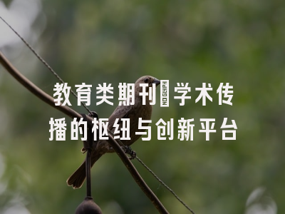 教育类期刊：学术传播的枢纽与创新平台
