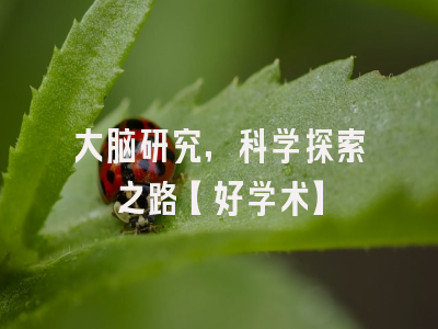 大脑研究,科学探索之路【好学术】