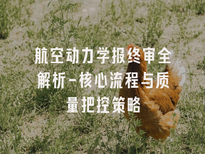航空动力学报终审全解析-核心流程与质量把控策略