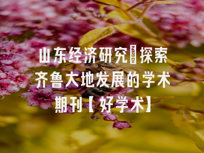 山东经济研究：探索齐鲁大地发展的学术期刊【好学术】