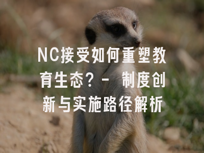 NC接受如何重塑教育生态？- 制度创新与实施路径解析