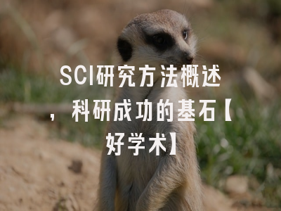 SCI研究方法概述，科研成功的基石【好学术】