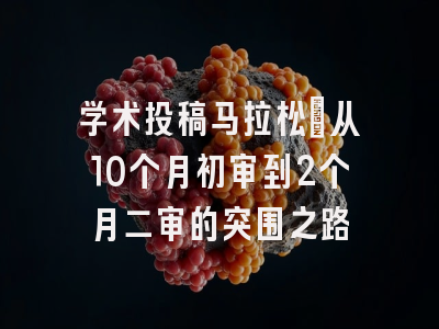 学术投稿马拉松：从10个月初审到2个月二审的突围之路