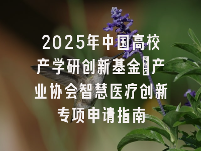 2025年中国高校产学研创新基金－产业协会智慧医疗创新专项申请指南