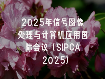 2025年信号图像处理与计算机应用国际会议（SIPCA 2025）