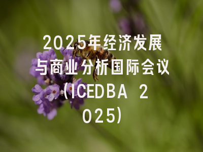 2025年经济发展与商业分析国际会议（ICEDBA 2025）