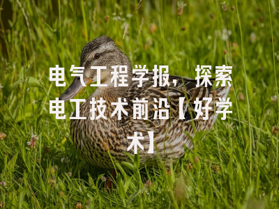 电气工程学报，探索电工技术前沿【好学术】