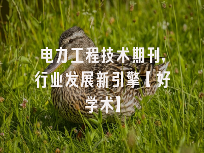 电力工程技术期刊，行业发展新引擎【好学术】