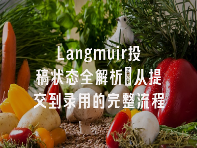 Langmuir投稿状态全解析：从提交到录用的完整流程